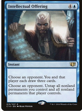 牌客窝 万智牌  智识乐施 Intellectual Offering 金 蓝色