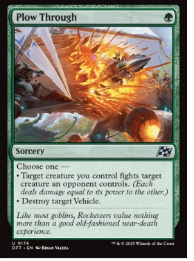 牌客窝 万智牌  撞出通路 Plow Through 银 绿色