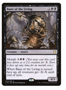 牌客窝 万智牌  夺命邪祟  Bane of the Living  金 黑 英文