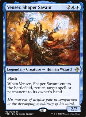 万智牌 塑形学者凡瑟 Venser, Shaper Savant 金 蓝色