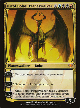 万智牌 鹏洛客尼可波拉斯 Nicol Bolas, Planeswalker 秘稀 多