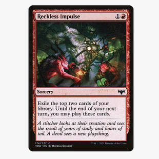 牌客窝 万智牌 鲁莽冲动 Reckless Impulse 铁 红