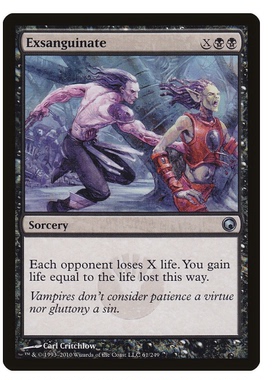 牌客窝 万智牌 放干鲜血 Exsanguinate 银 黑