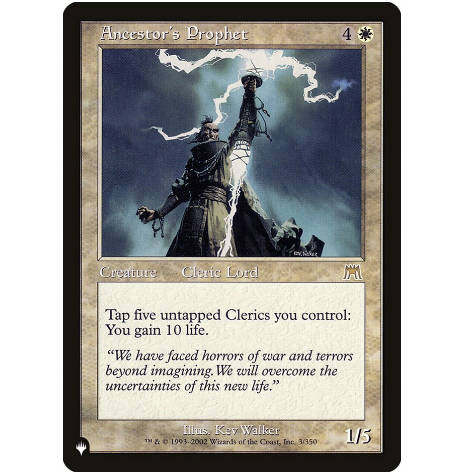 牌客窝 万智牌 圣祖灵先知  Ancestor's Prophet 金 白