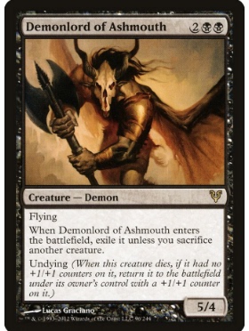 牌客窝 万智牌  烬口恶魔领主 Demonlord of Ashmouth 金 黑