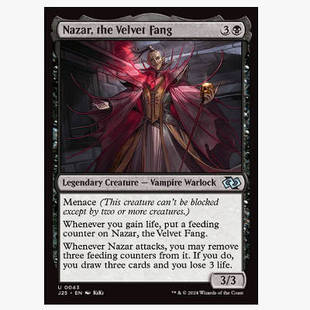 Nazar the Velvet 牌客窝 银 丝绒尖牙纳萨尔 Fang 黑 万智牌