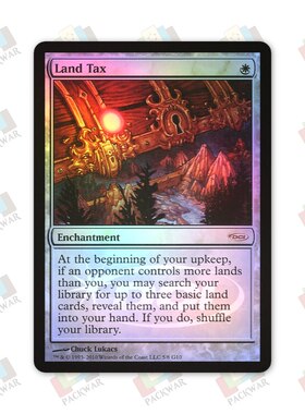 牌客窝 万智牌 抽地税 Land Tax 秘稀 白 闪