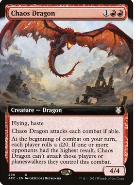 牌客窝 万智牌  混乱巨龙  Chaos Dragon  金 红色