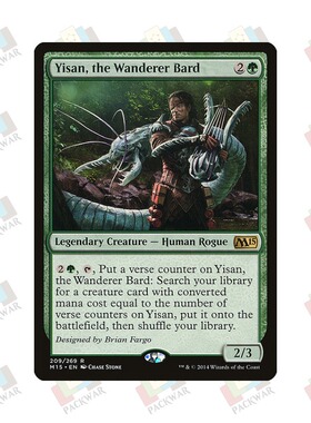 牌客窝 万智牌 云游诗人伊散 Yisan, the Wanderer Bard 金 绿