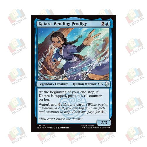 牌客窝 万智牌 截水逸才卡塔拉 Katara, Bending Prodigy 银 蓝色