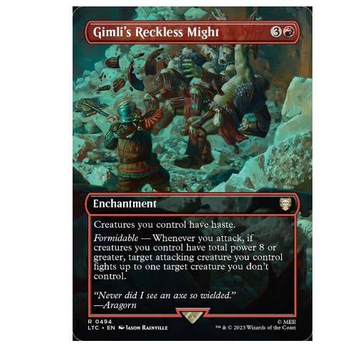 牌客窝 万智牌 吉姆利的鲁莽之力 Gimli's Reckless Might 金 红