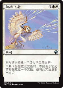 牌客窝 万智牌  翎羽飞射 Wing Shards 银 白 闪
