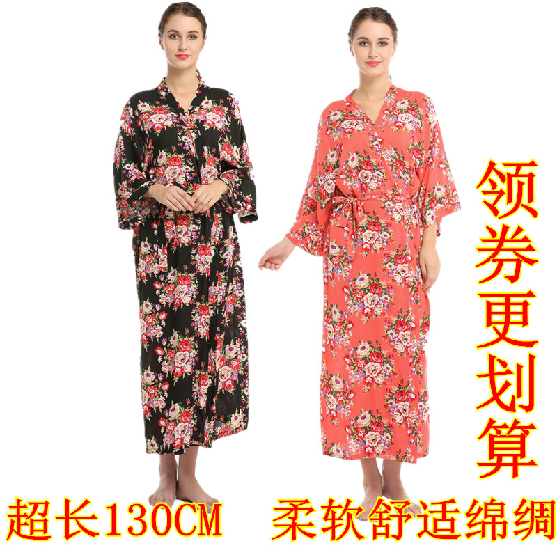 超长到脚踝睡袍沙滩波西米亚风格