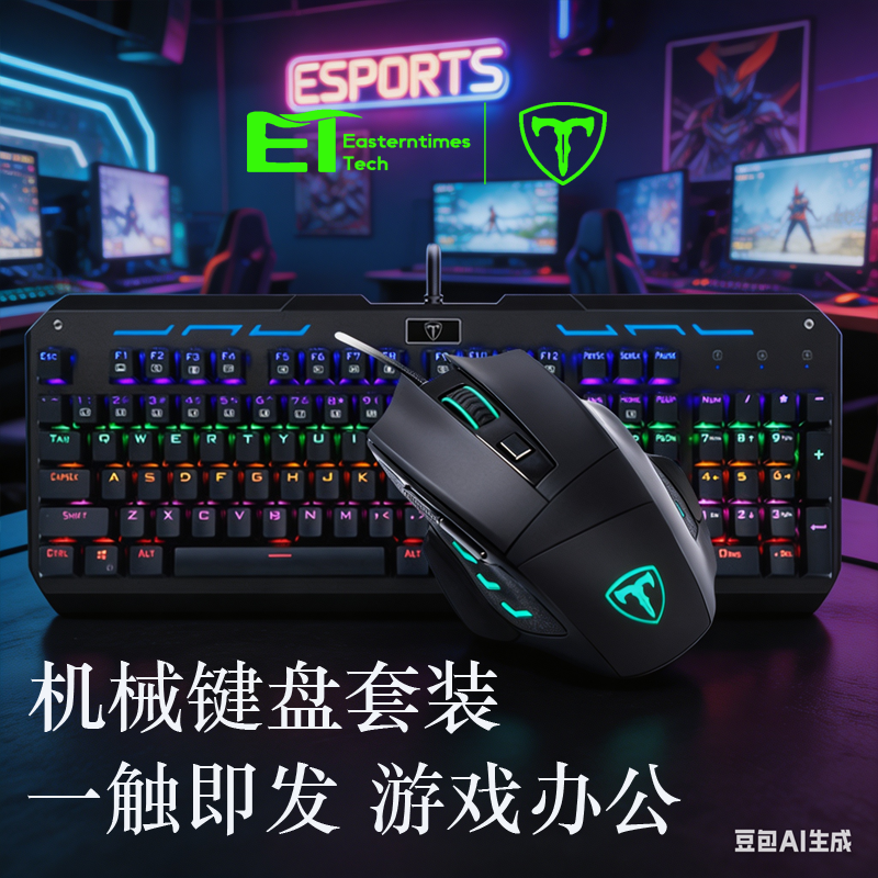 有线机械键盘 104键全键热插拔 RGB背光电竞游戏台式机专用热拔插