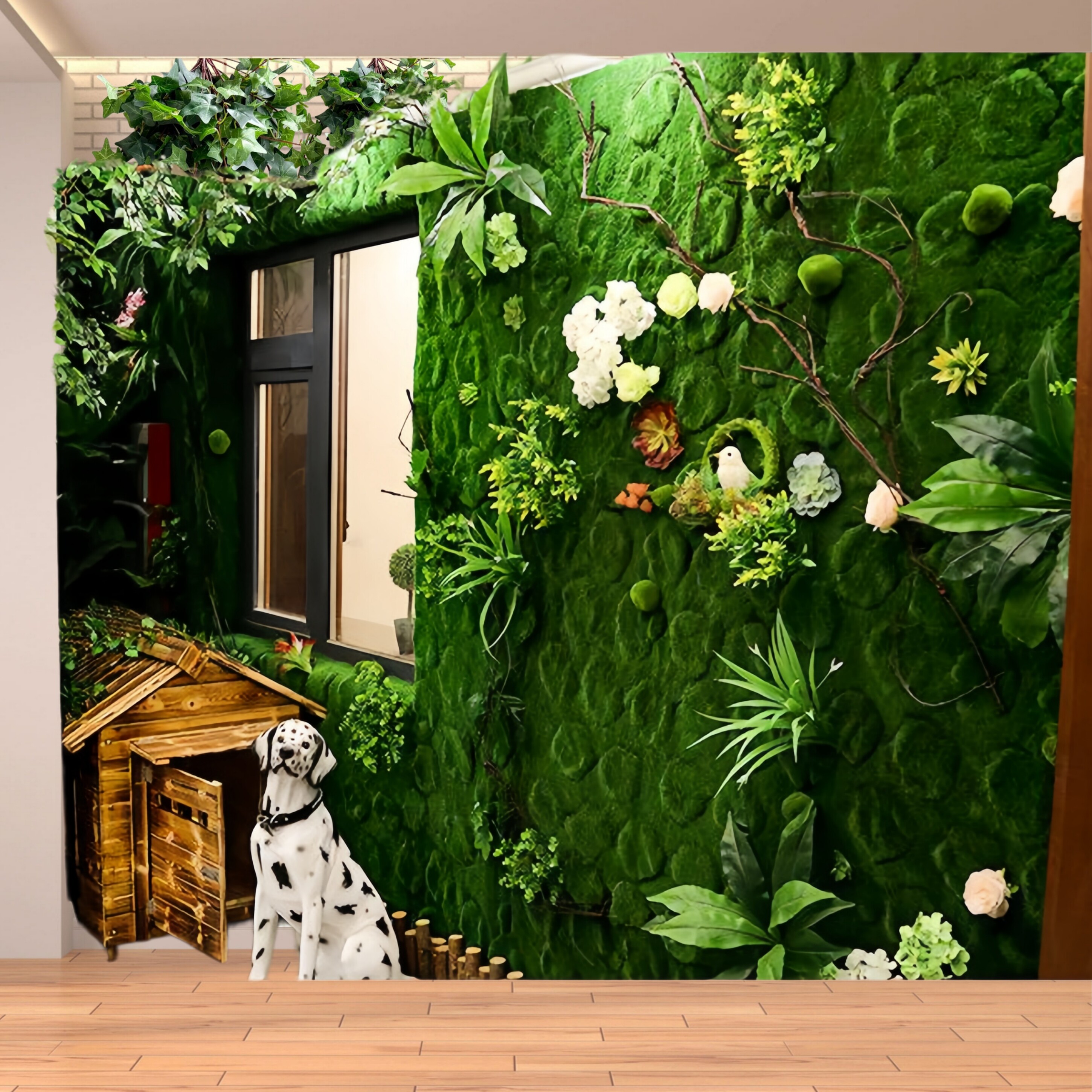 仿真草坪人造青苔草假苔藓珍珠棉植绒草皮新款假绿植物背景墙配材