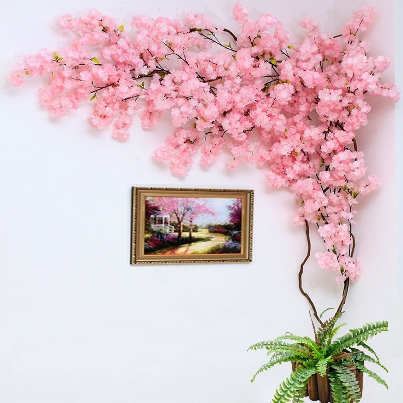 仿真花樱花假花缠绕装饰藤蔓藤条装饰管道遮挡吊顶造型树枝干叶子,家居饰品,仿真花/假花,淘宝优惠券,粉丝福利购,淘宝优惠卷
