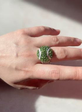 【BW中古】中古弹力绿钻戒指