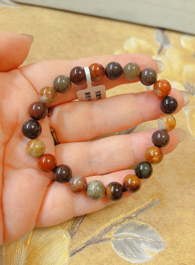 【BW宝石】天然幽灵水晶聚宝盆手串，珠子8.7mm