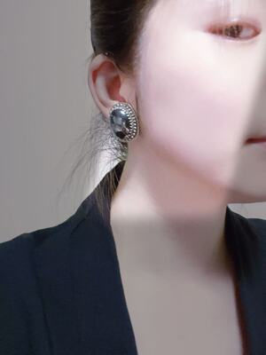 【BW中古】著名的Whiting Davis打标耳夹，名媛选择