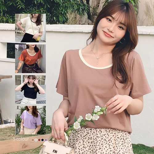 大码女装短袖T恤春夏显瘦遮肉