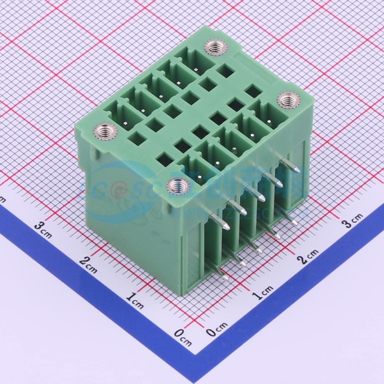 插拔式接线端子 KF2EDGRHM-3.81-2*5P 弯插,P=3.81mm 板端/插座-