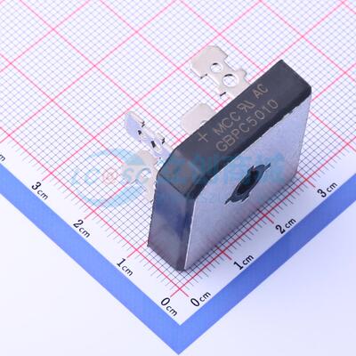 整流桥 GBPC5010-BP GBPC 1kV 50A MCC(美微科) 电子元器件配单