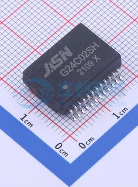网口变压器 G24C02SH SMD-24P,17.6x12.2mm 单口 电子元器件配单