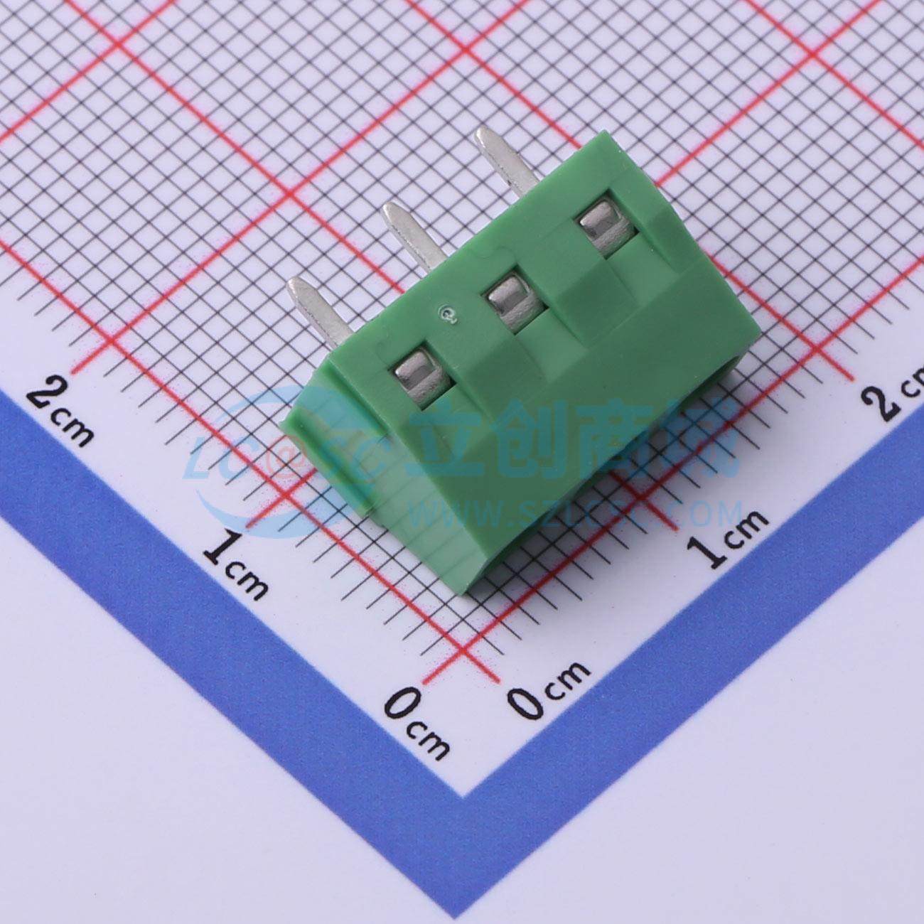 螺钉式接线端子 DB127V-5.08-3P-GN-S P=5.08mm 电子元器件配单