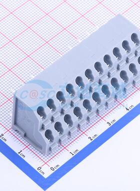 5只起 弹簧式接线端子 KF250T-5.0-2*11P 插件P=5mm 2x11P 22P 原