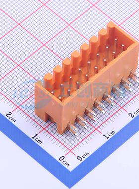 插拔式接线端子 KF2EDGERC-3.5-2*8P 弯插,P=3.5mm 板端/插座-闭