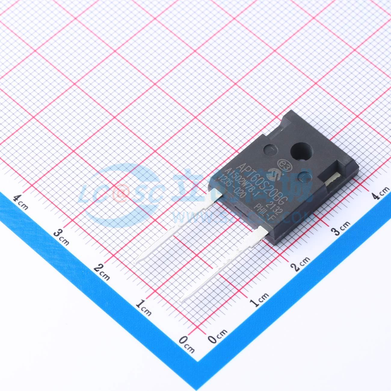肖特基二极管 APT60S20BG TO-247-2 200V 75A MICROCHIP(美国微芯