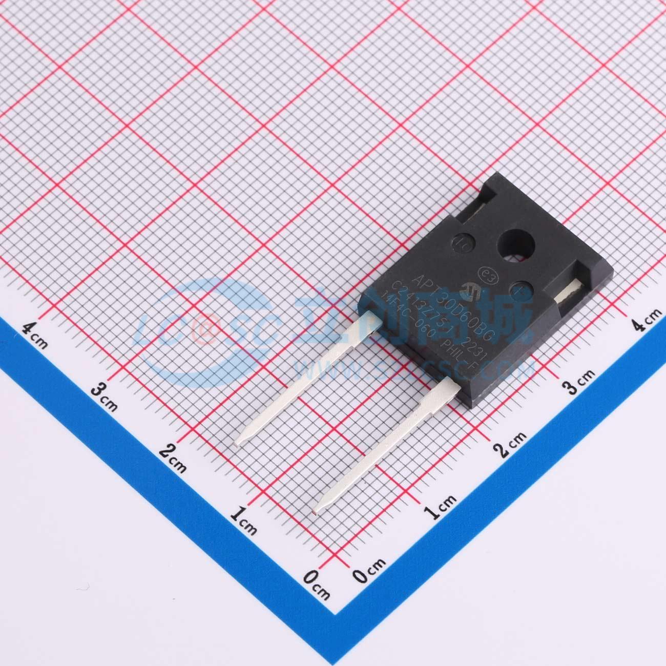 快恢复/高效率二极管 APT30D60BG TO-247-2 600V 30A MICROCHIP(