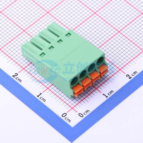 插拔式接线端子 DB2EKN-3.5-4P-GN P=3.5mm 插头 1x4P 电子元器件