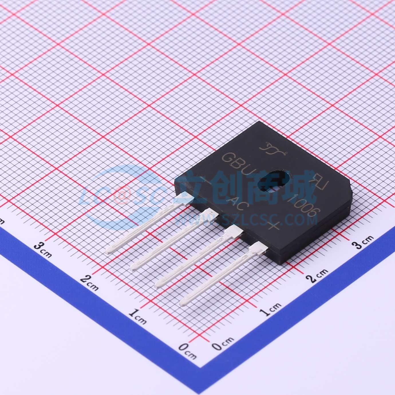 整流桥 GBU1006 GBU 600V 10A 晶导微电子 原装 电子元器件配单