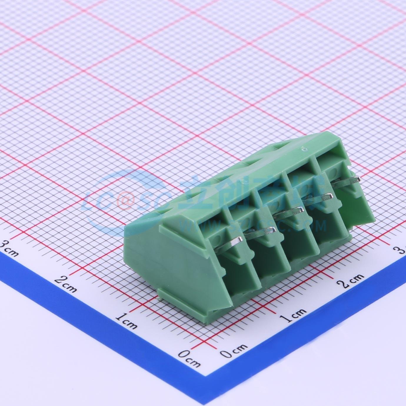 螺钉式接线端子 DB103-5.0-5P-GN-S 插件,P=5mm 1x5P 电子元器件