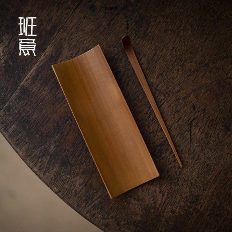 班意竹制茶则茶针两件套茶勺茶针功夫茶具茶叶茶则茶道配件六君子