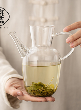 水经注茶壶仿宋玻璃茶壶大容量中式绿茶壶高硼硅执壶煮茶壶花茶壶