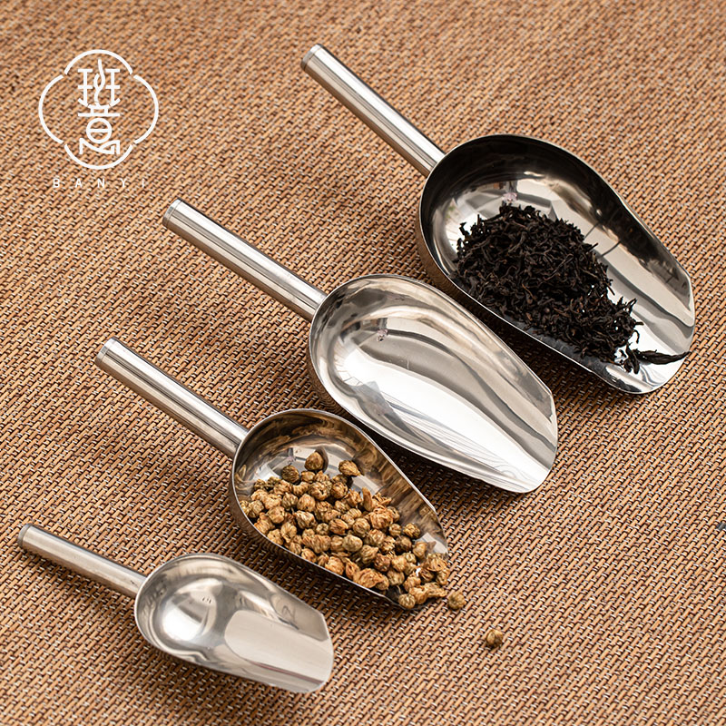不锈钢冰铲奶茶店茶勺专用制冰机冰铲面粉/干果/米/爆米花/粮食铲