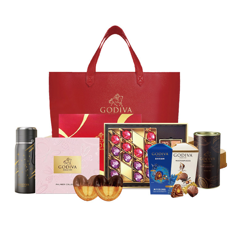 Godiva歌帝梵新年圣诞节巧克力饼干大礼袋礼篮礼盒送礼伴手礼员工