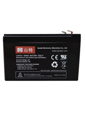 山特SANTAK电瓶 12V7ah 蓄电池 C12-7 UPS不间断TG500 TG1000电池