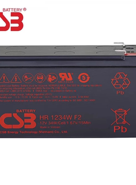 CSB 12V9AH蓄电池 12V蓄电池12V电瓶 HR1234WF2 12V34W UPS蓄电池
