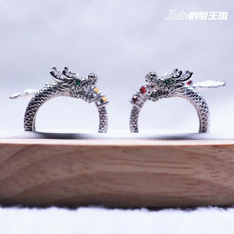 925纯银合集1 天然宝石水晶开口可调节戒指指环一物一图更新中