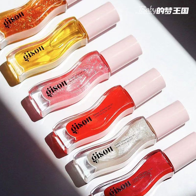 不粘~美国 Gisou Mirsalehi蜂蜜/玻尿酸补水锁水保湿高光玻璃唇油