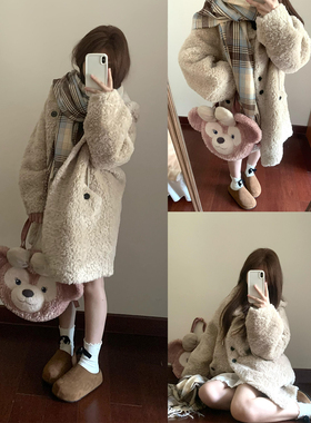 白色摇粒绒羊羔毛外套女秋冬2025新款爆款加厚加绒小个子韩系上衣