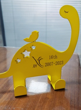 小恐龙粘墙挂钩摆件对称有字