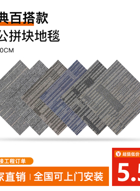 道成DC140/141办公室地毯拼接方块丙纶沥青底写字楼全屋通铺地毯