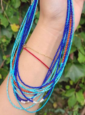 月成纯天然圆珠女手工