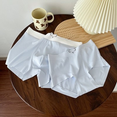 亲肤无痕卡通透气速干情侣内裤