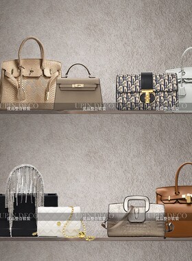 衣帽间轻奢风设计师款道具包包