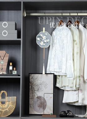 中式衣帽间摆件托盘套装软装饰品